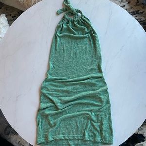 SHEIN open back halter dress